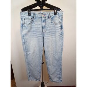 Women's American Eagle Size 12 AEO '90s Boyfriend Pride Pocket Jeans 27.5 In...